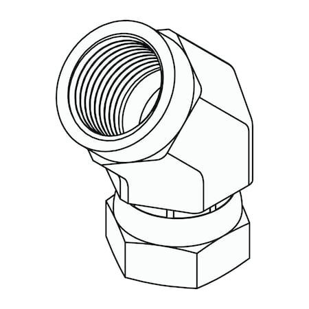 Tompkins Hydraulic Fitting-Steel12FP-12FPX 45 1504-12-12